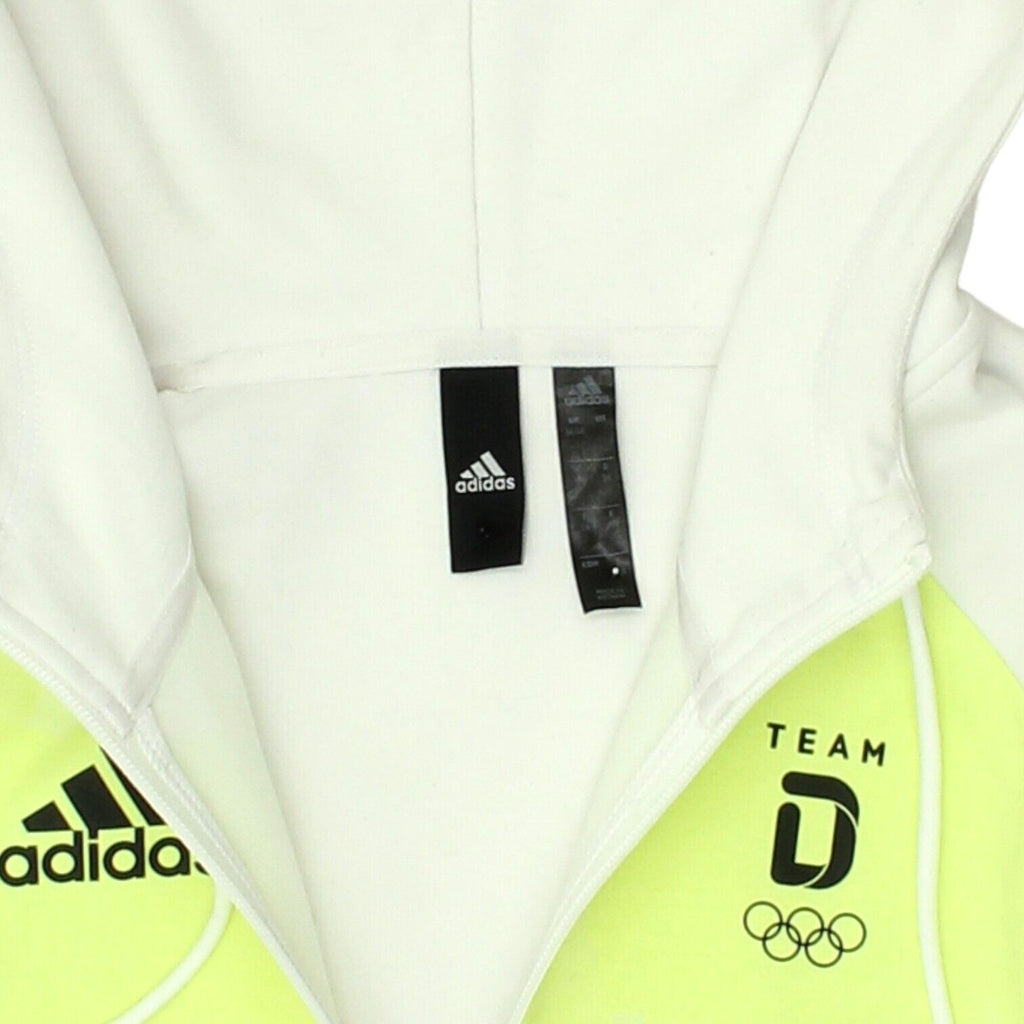 Team Germany Tokyo 2020 Olympics Adidas Mens White Full Zip Hoodie | Sportswear | Vintage Messina Hembry | Thrift | Second-Hand Messina Hembry | Used Clothing | Messina Hembry 