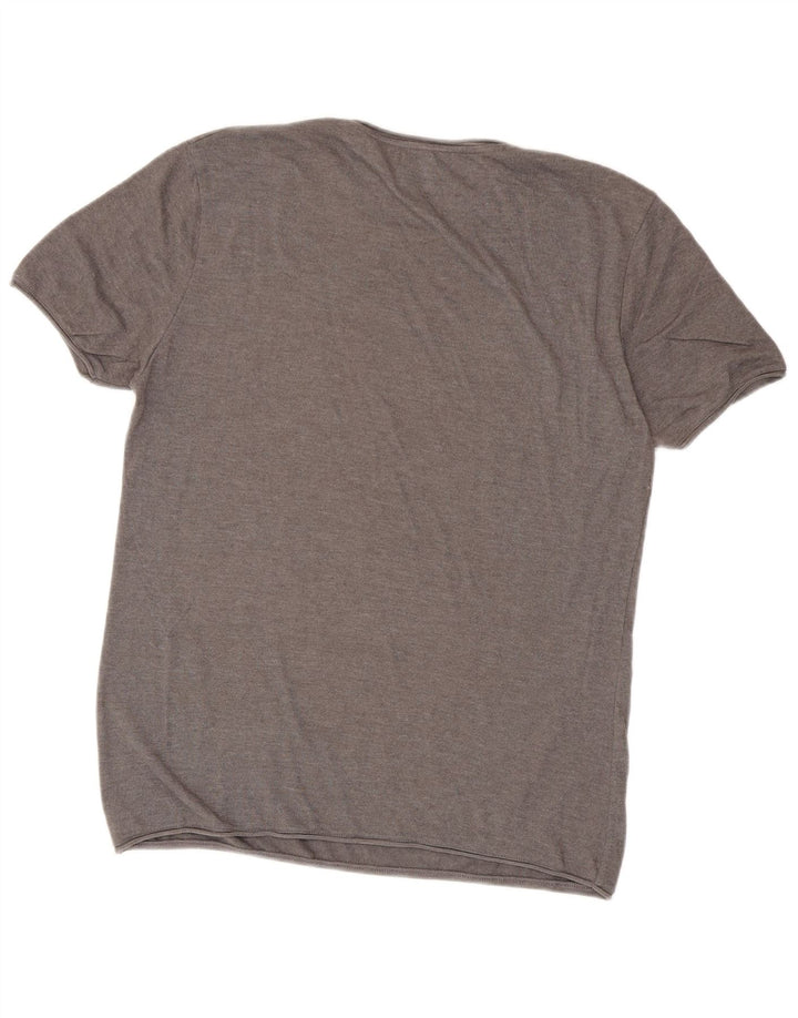 Zara Mens T-Shirt Top Large Grey