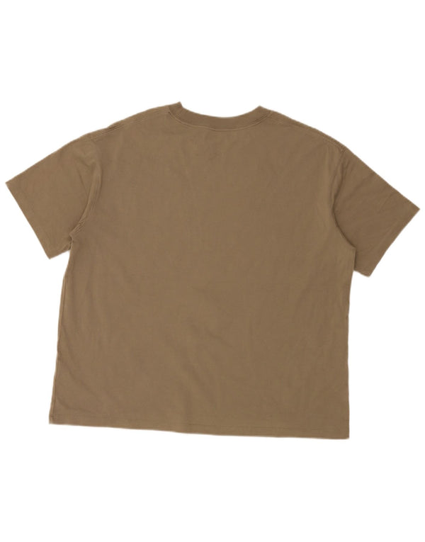 Jordan Mens Loose Fit T-Shirt Top Large Beige Cotton