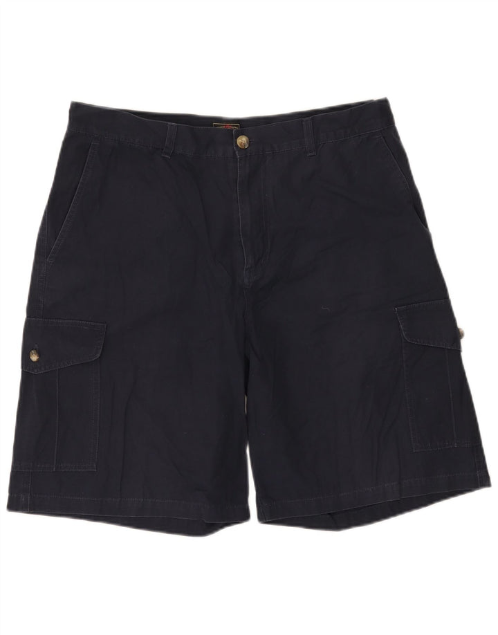 Canadian Mens Cargo Shorts W36 Large Navy Blue Cotton