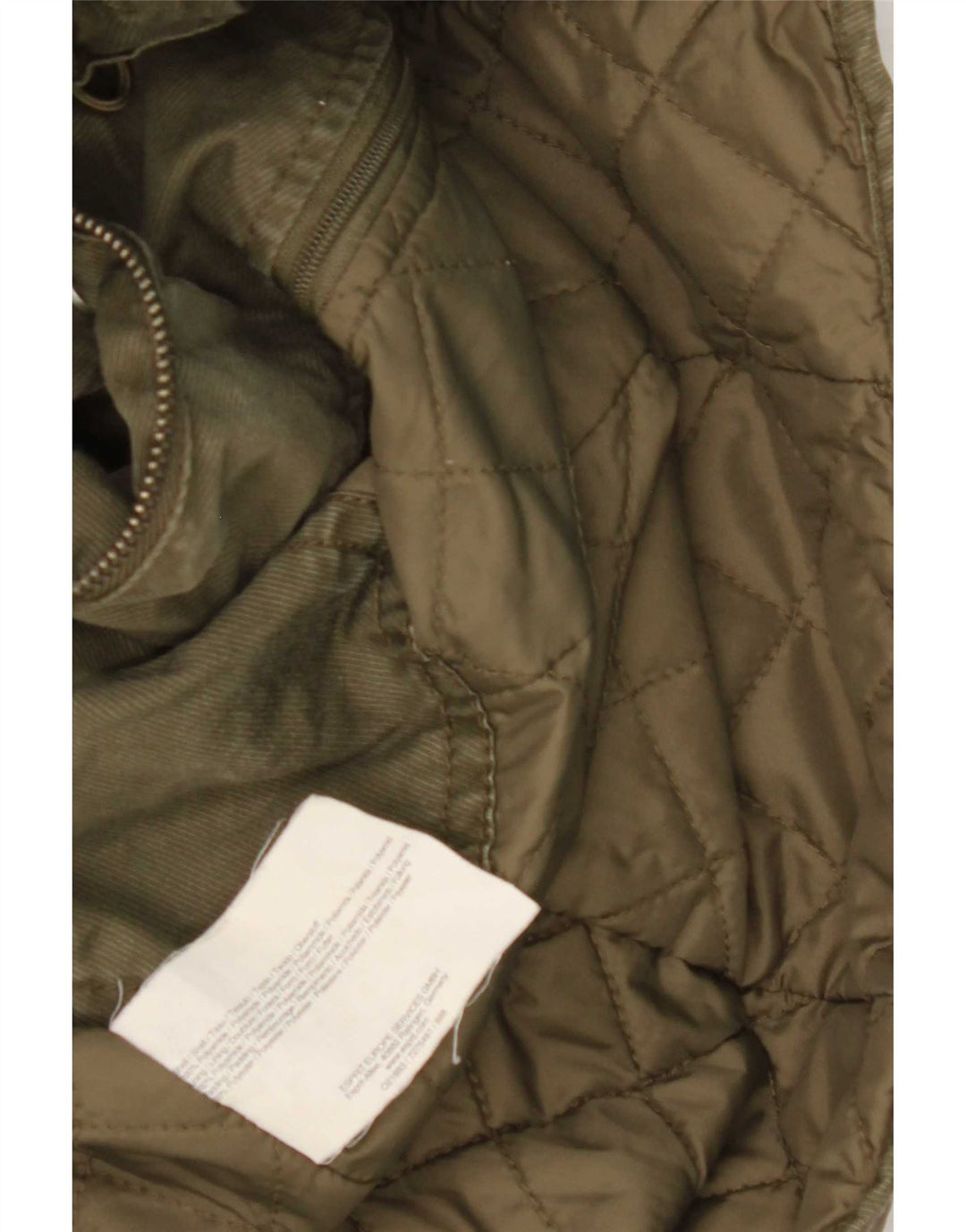 Esprit Womens Hooded Parka Jacket UK 8 Small Khaki Cotton