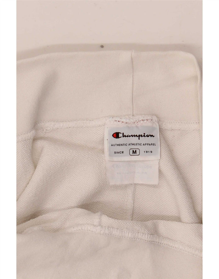 Champion Womens Tracksuit Trousers UK 14 Medium White Cotton
