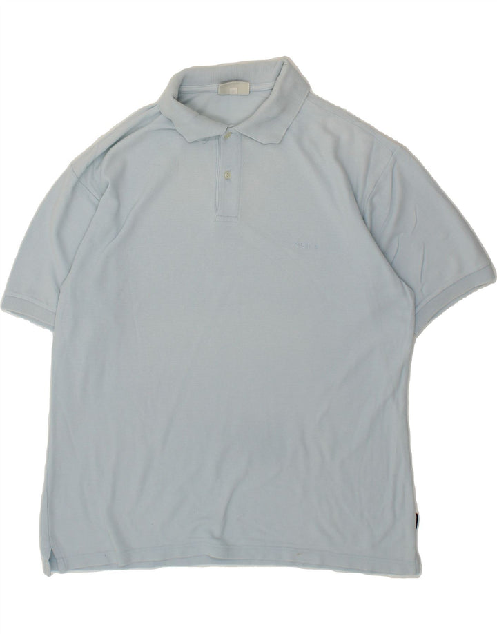ASICS Mens Polo Shirt Large Blue Cotton Vintage Asics and Second-Hand Asics from Messina Hembry 