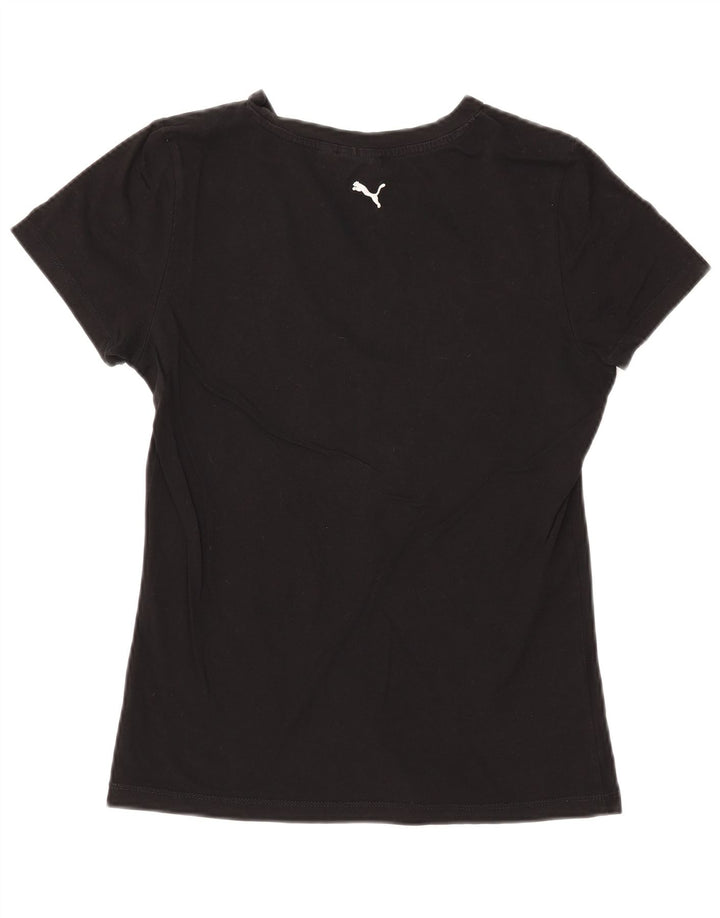 PUMA Womens Graphic T-Shirt Top UK 14 Large Black