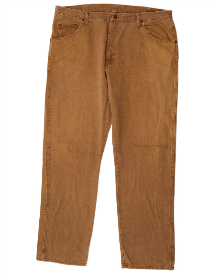Wrangler Mens Straight Jeans W40 L32  Beige Cotton