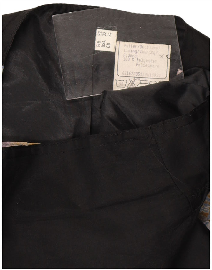 VINTAGE Womens Waistcoat UK 24 4XL Multicoloured Paisley Polyester