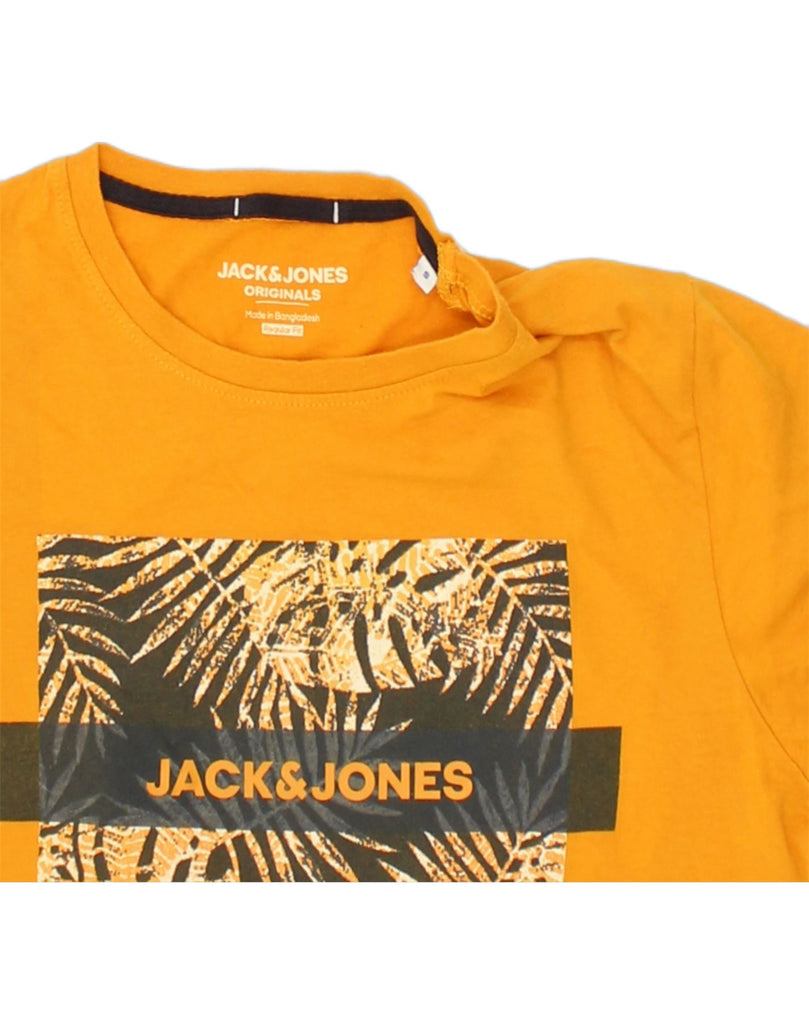 JACK & JONES Mens Graphic T-Shirt Top Small Yellow Cotton | Vintage Jack & Jones | Thrift | Second-Hand Jack & Jones | Used Clothing | Messina Hembry 