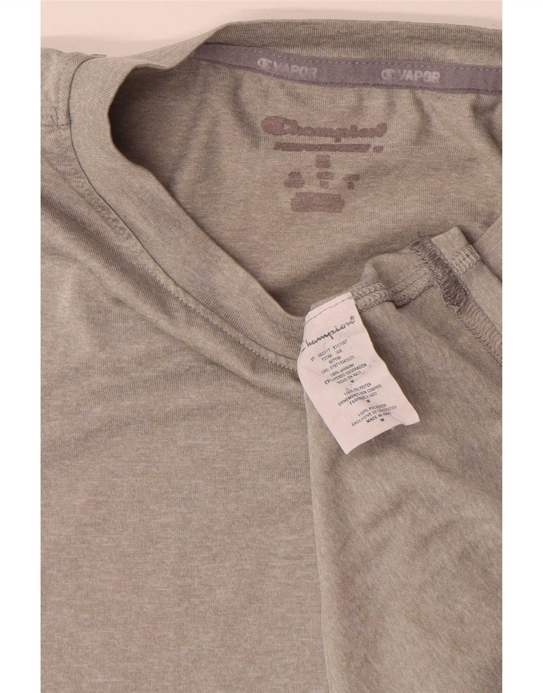 Champion Mens T-Shirt Top Medium Grey Polyester