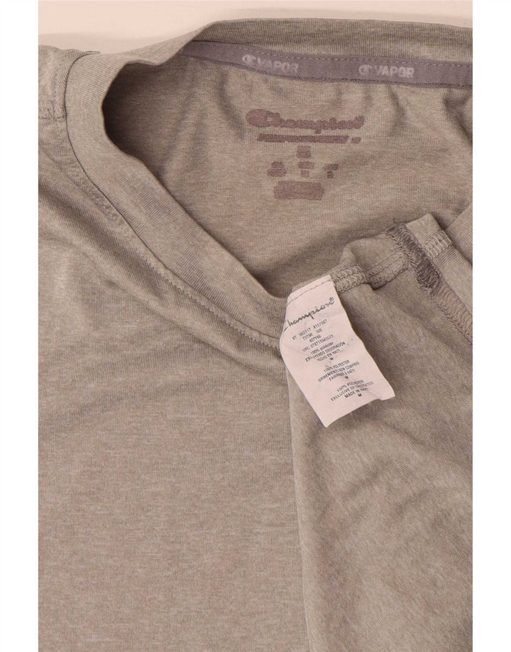 Champion Mens T-Shirt Top Medium Grey Polyester
