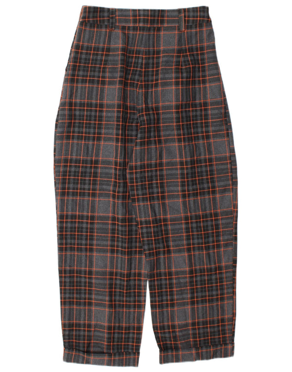 Topshop Womens Cropped Trousers UK 8 Small W26 L25 Multicoloured Check