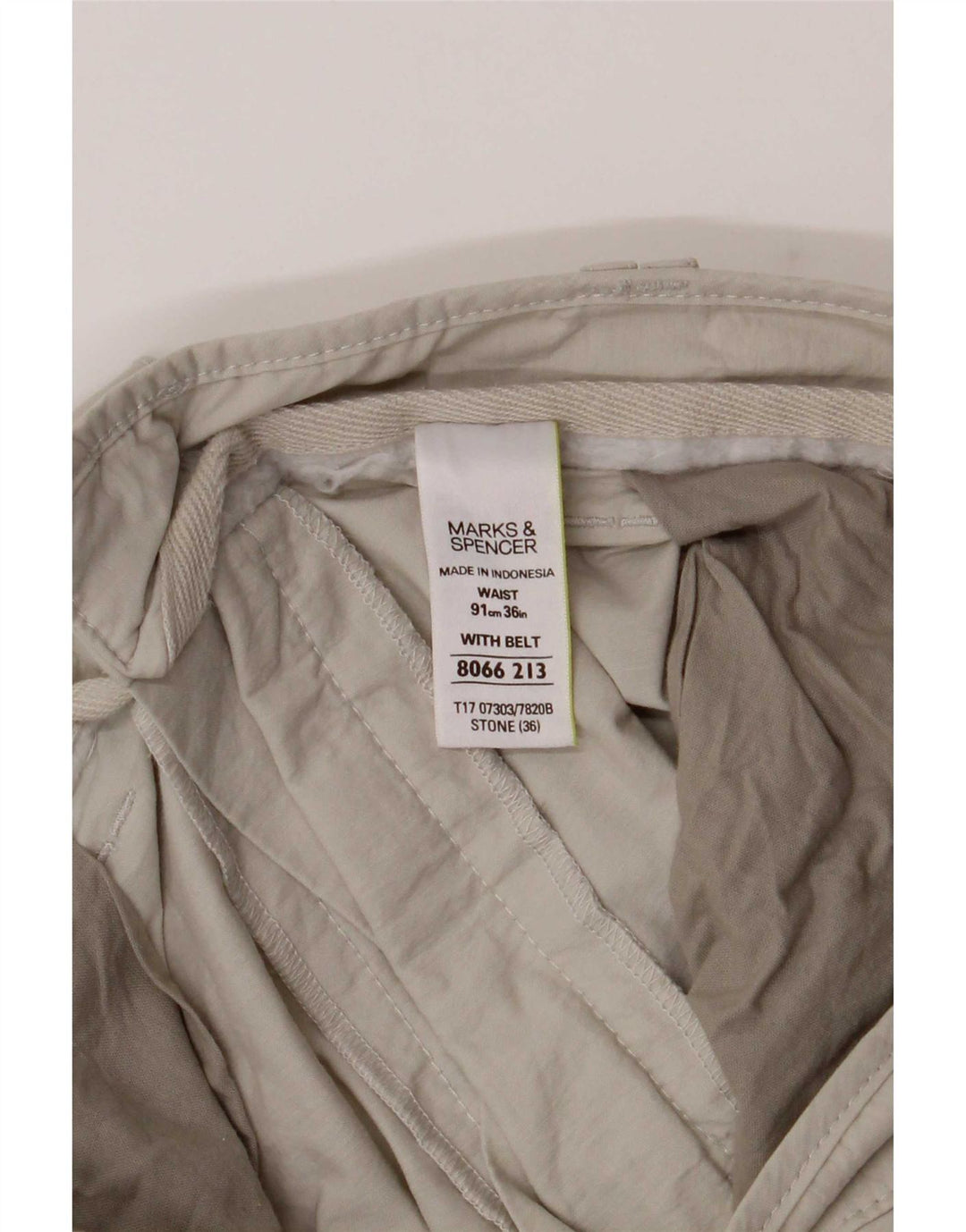 Marks & Spencer Mens Cargo Bermuda Shorts Large W36 Beige Cotton