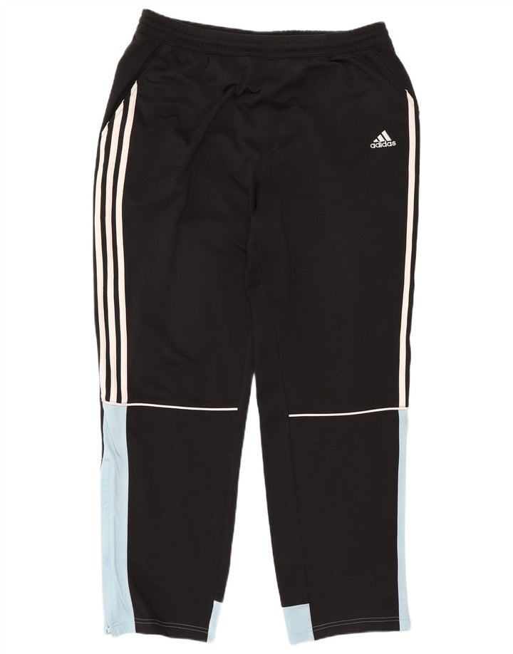 ADIDAS Mens Tracksuit Trousers UK 42/44 Large Black Polyester