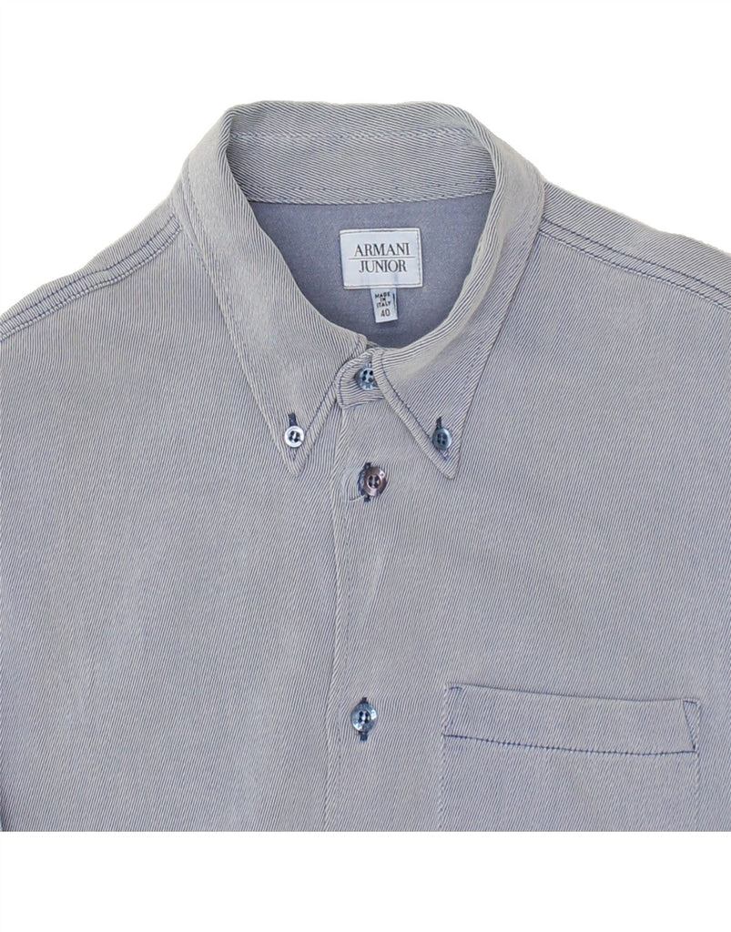 ARMANI JUNIOR Boys Shirt 15-16 Years Blue | Vintage Armani Junior | Thrift | Second-Hand Armani Junior | Used Clothing | Messina Hembry 