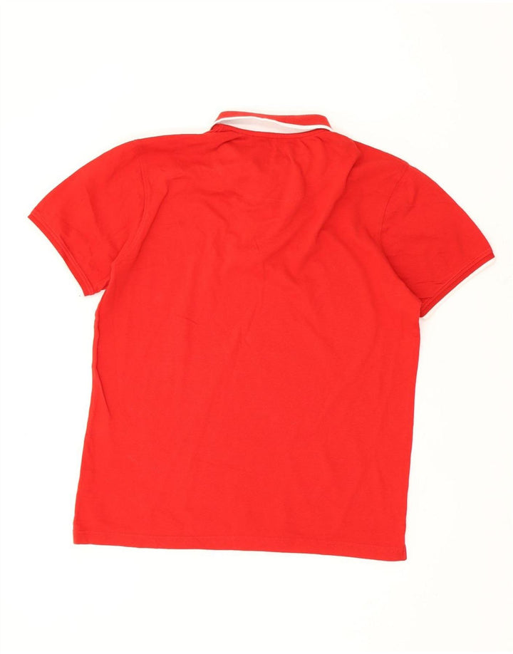 HARMONT & BLAINE Mens Regular Fit Polo Shirt Large Red Cotton