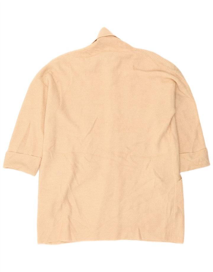Jack Wills Womens Oversized Longline Cardigan Sweater UK 10 Small Beige
