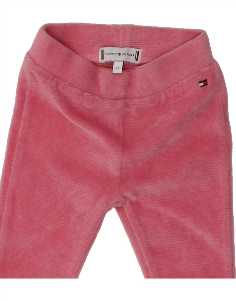 TOMMY HILFIGER Baby Girls Tracksuit Trousers 0-3 Months Pink Cotton | Vintage Tommy Hilfiger | Thrift | Second-Hand Tommy Hilfiger | Used Clothing | Messina Hembry 