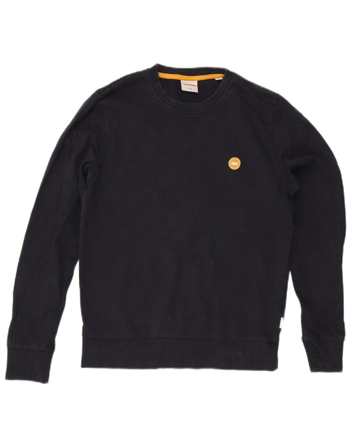 Jack & Jones Mens Sweatshirt Jumper XS Navy Blue Cotton