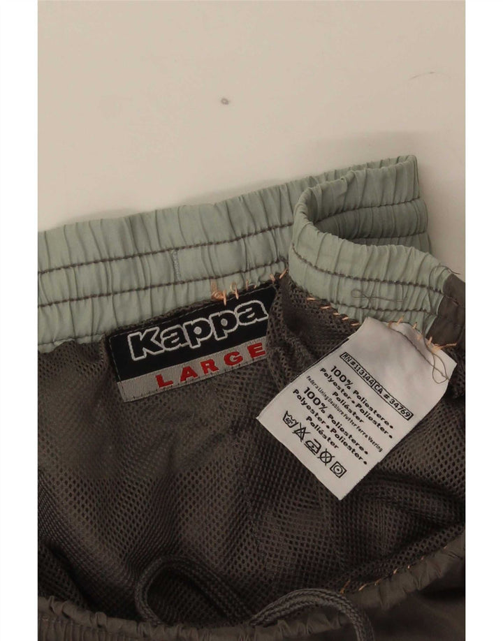 Kappa Mens Tracksuit Trousers Large Grey Polyester