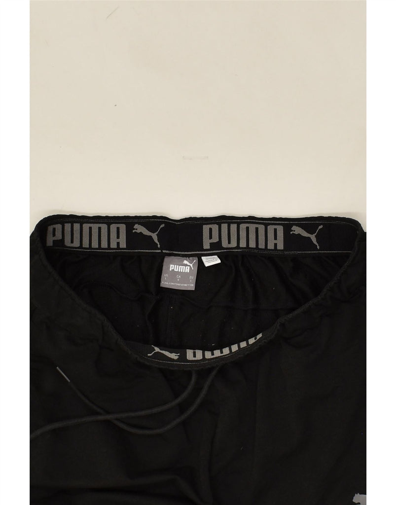 PUMA Mens Tracksuit Trousers Large Black | Vintage Puma | Thrift | Second-Hand Puma | Used Clothing | Messina Hembry 