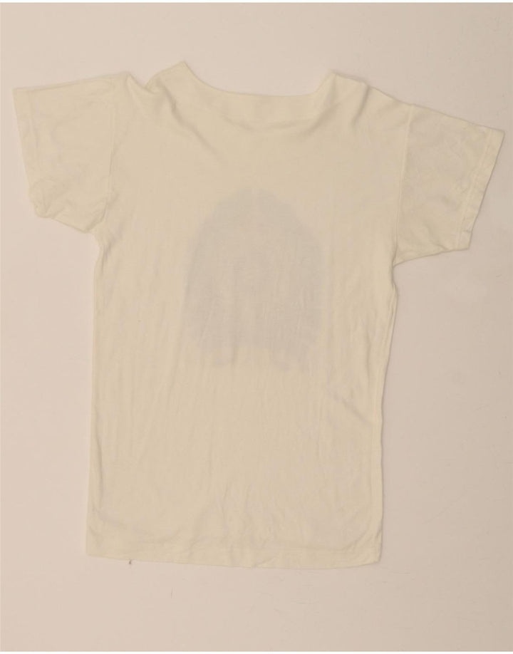 MARINA YACHTING Womens Graphic T-Shirt Top UK 12 Medium White Vintage Marina Yachting and Second-Hand Marina Yachting from Messina Hembry 