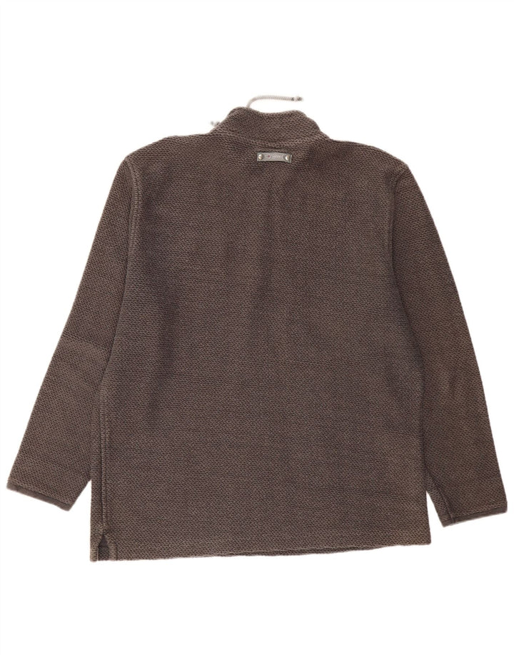 Weird Fish Mens Zip Neck Sweatshirt Jumper XL Grey Cotton