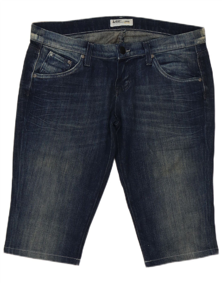 Lee Womens Lynn Narrow Denim Shorts W32 Large Blue Cotton