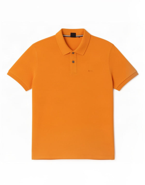 Hugo Boss Mens Polo Shirt Large Orange Cotton