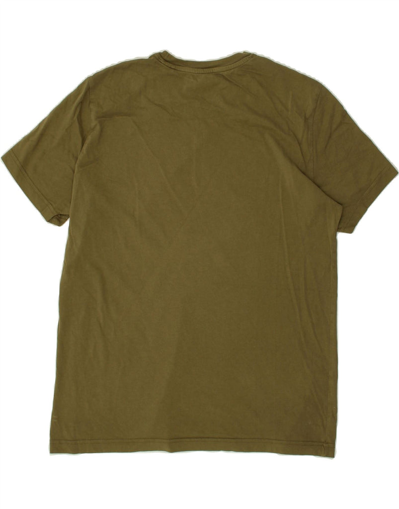 MUSTANG Mens Graphic T-Shirt Top Large Khaki Cotton | Vintage Mustang | Thrift | Second-Hand Mustang | Used Clothing | Messina Hembry 