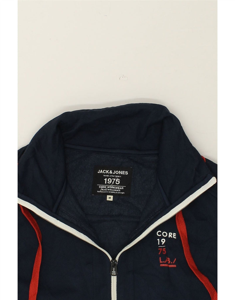 JACK & JONES Mens Workwear Graphic Tracksuit Top Jacket Medium Navy Blue | Vintage Jack & Jones | Thrift | Second-Hand Jack & Jones | Used Clothing | Messina Hembry 