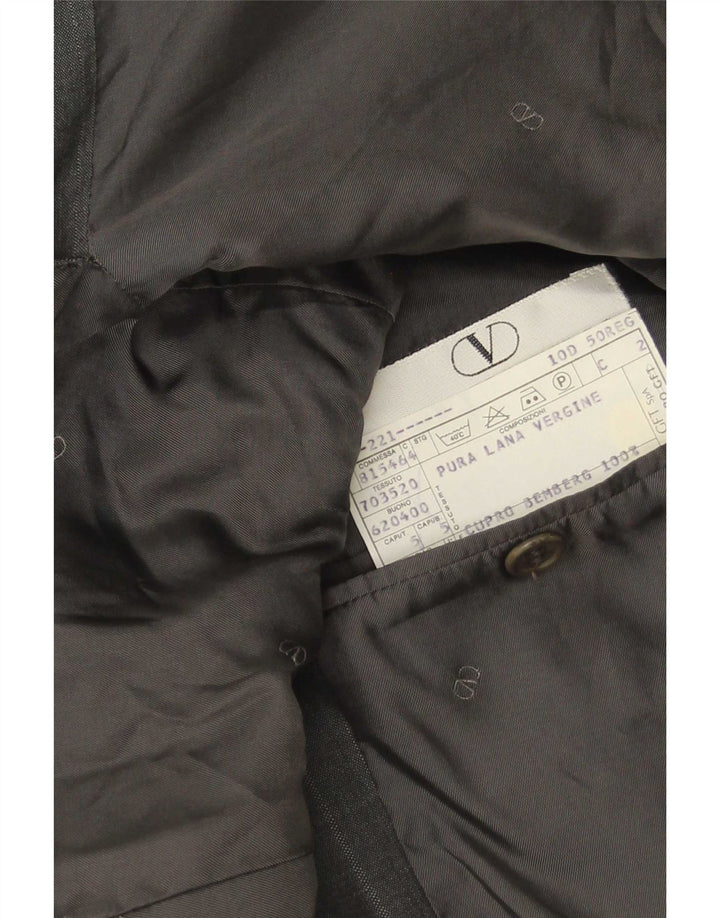 Valentino Mens 3 Button Blazer Jacket IT 50 Large Grey Virgin Wool