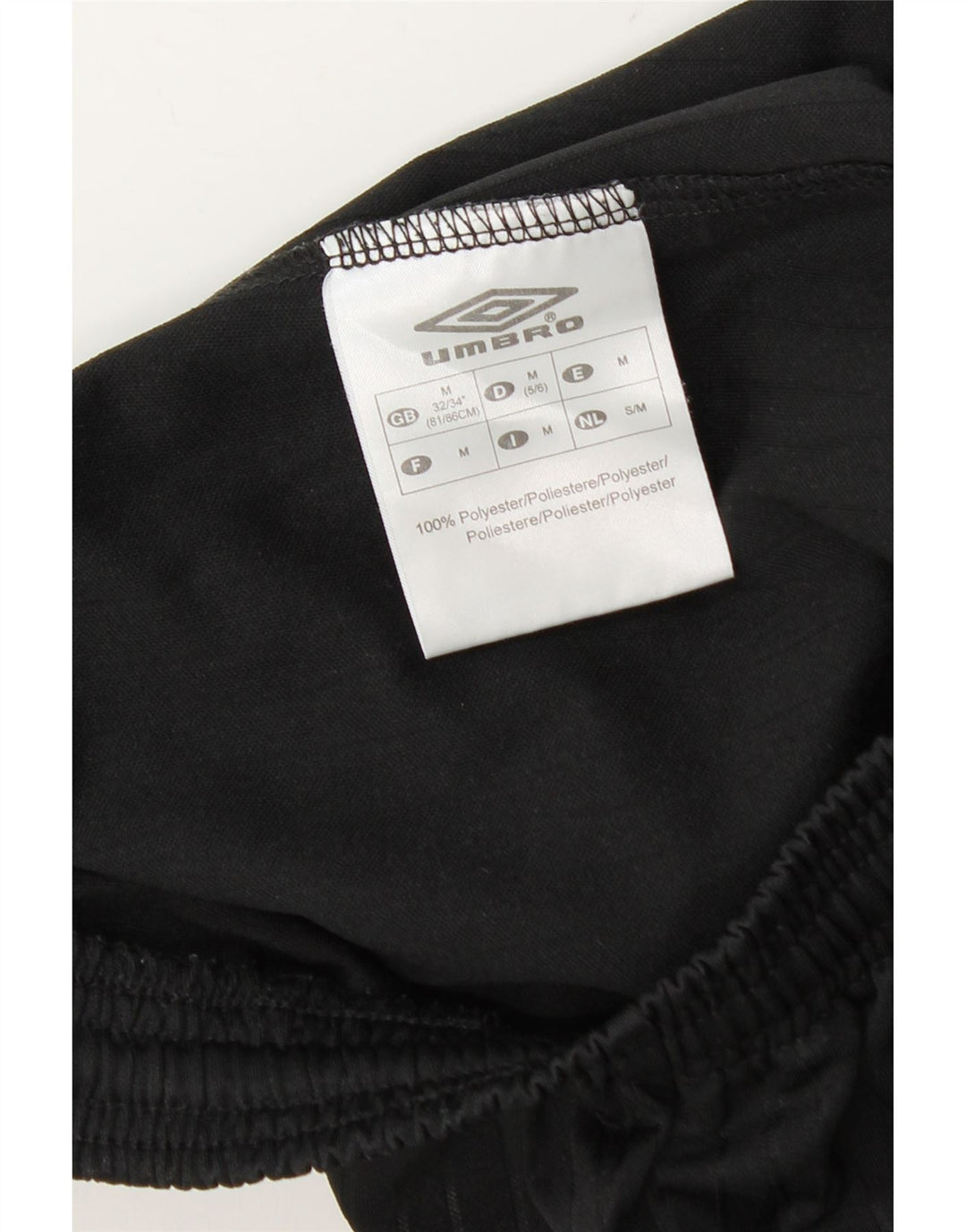 Umbro Mens Sport Shorts UK 32/34 Medium Black Polyester