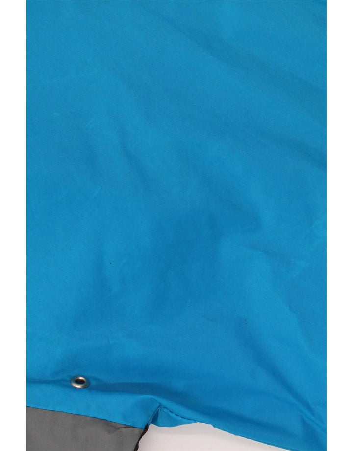 K-Way Mens Hooded Rain Jacket UK 38 Medium Blue Colourblock Polyamide