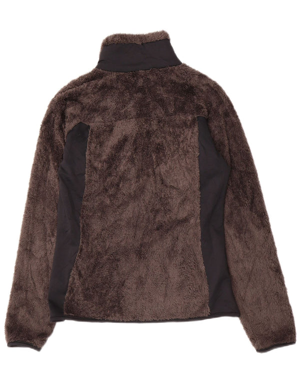 Columbia Womens Fleece Jacket UK 14 Medium Grey Colourblock Polyester