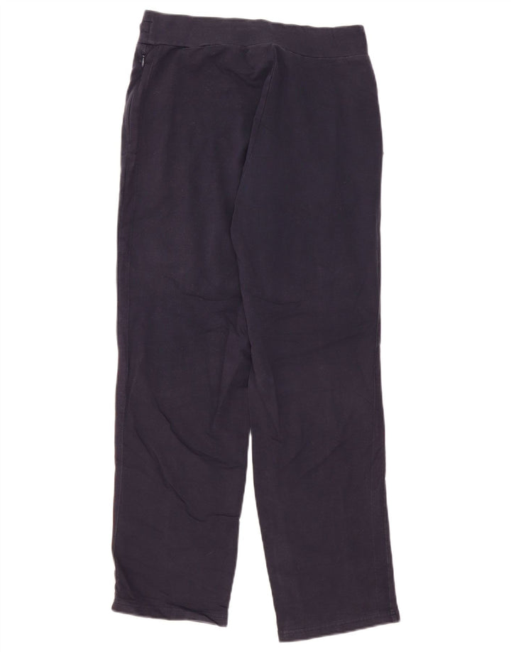 Marks & Spencer Womens Tracksuit Trousers UK 12 Medium Navy Blue Cotton