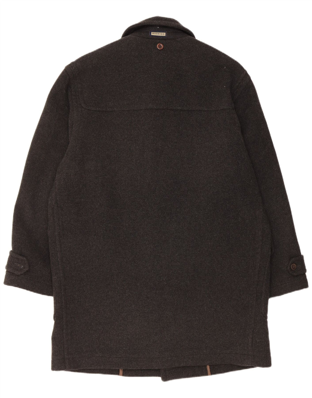 Rodrigo Mens Loose Fit Duffle Coat IT 48 Medium Black Wool