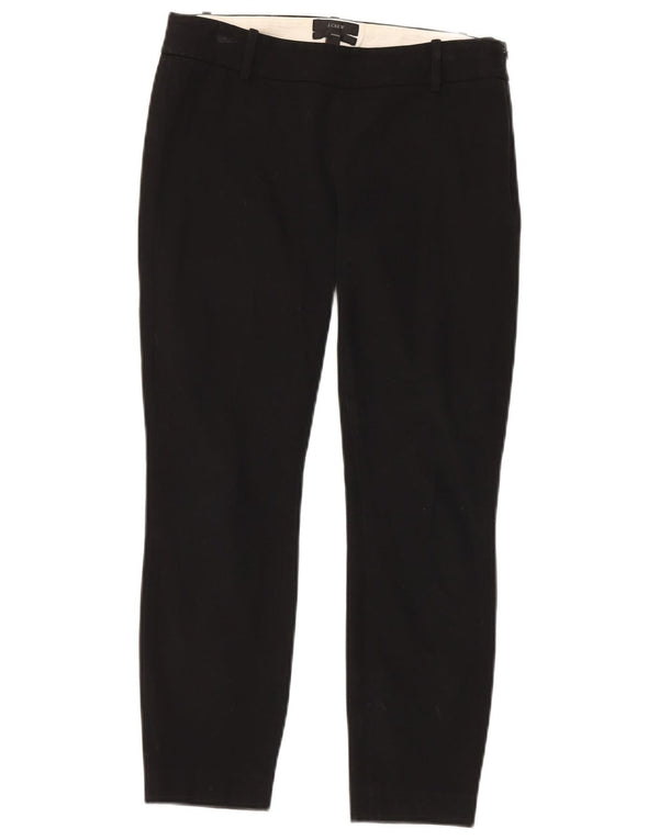 J. Crew Womens Minnie Slim Casual Trousers US 0 XS W28 L26 Black Cotton