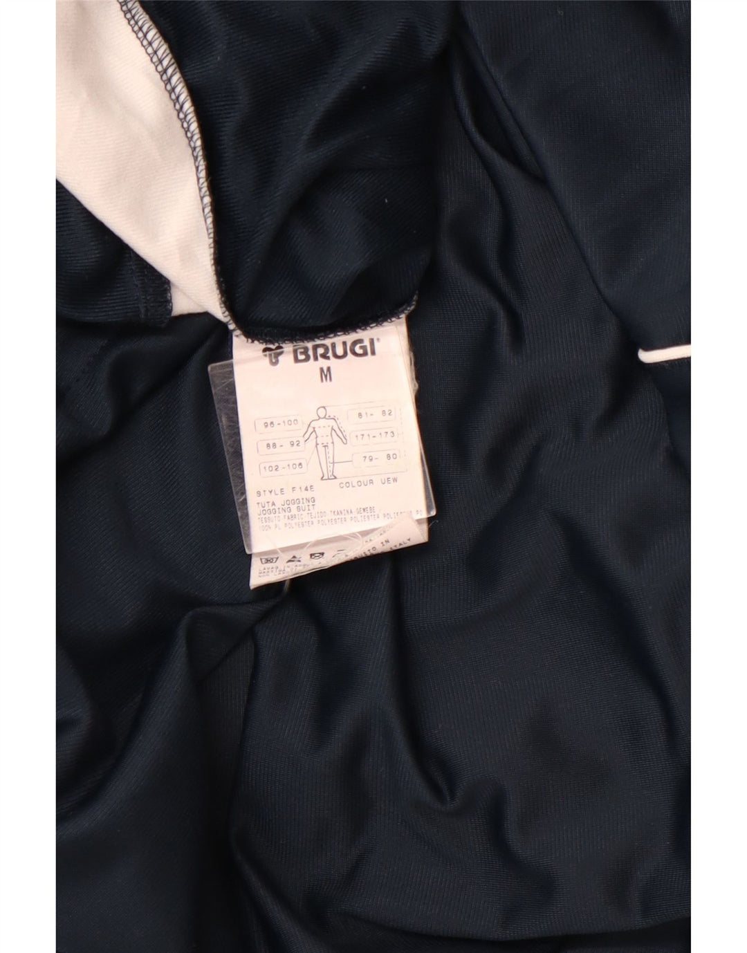 BRUGI Mens Tracksuit Top Jacket Medium Navy Blue Colourblock Polyester