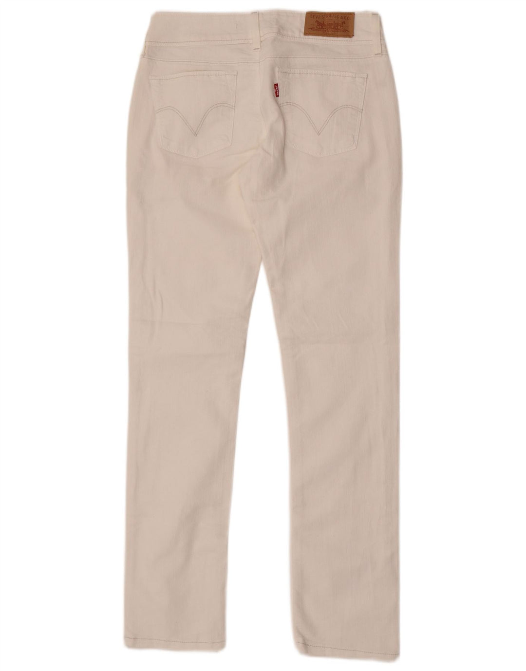 Levi's Womens 571 Slim Jeans W28 L30 White Cotton