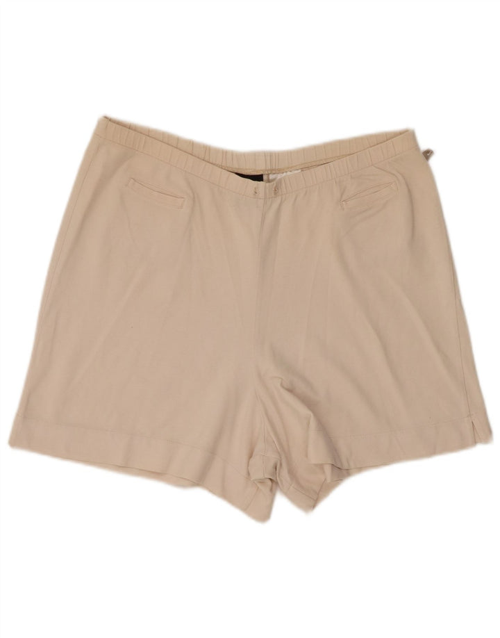 Nike Womens Sport Shorts US 12/14 Large  Beige Cotton
