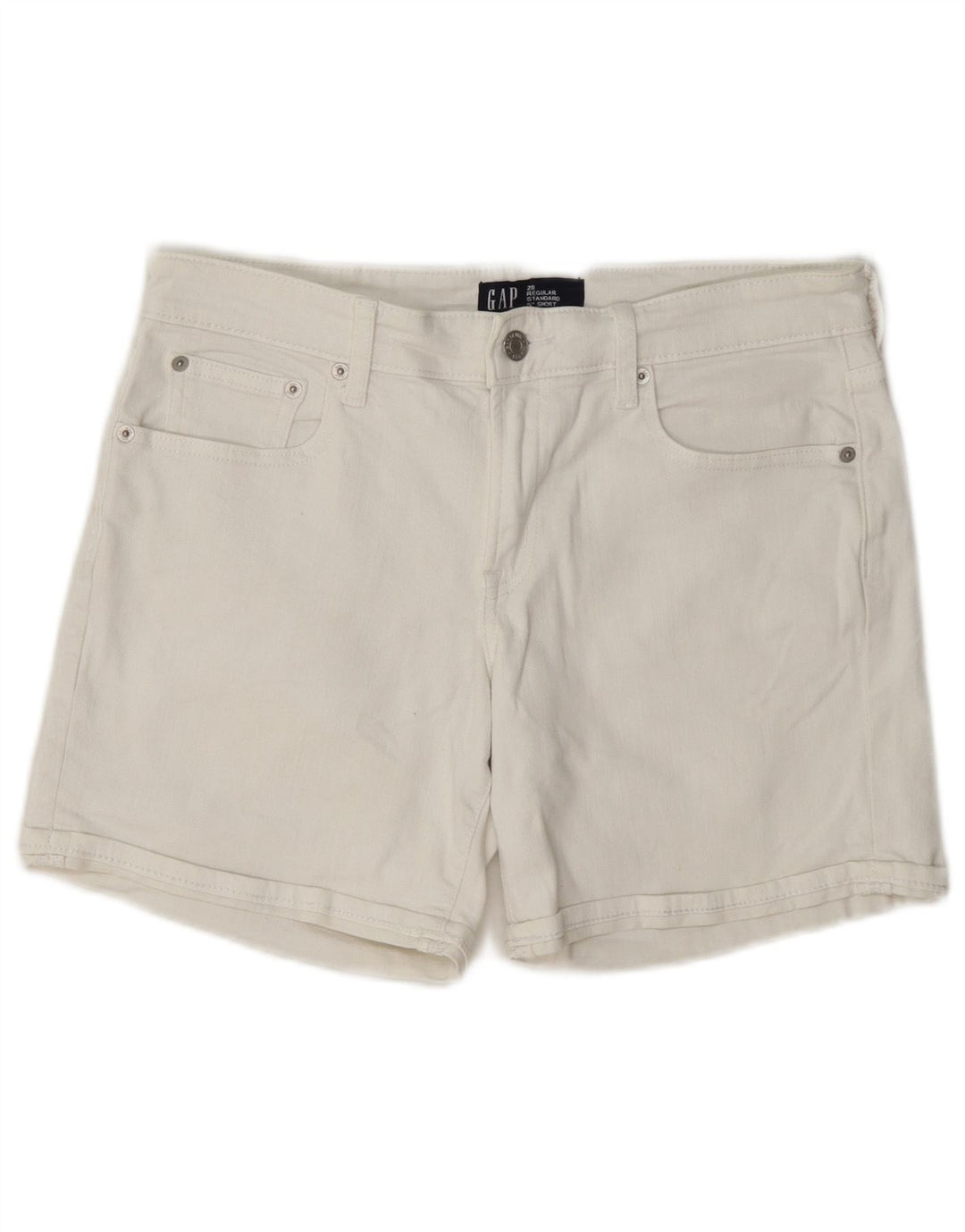 Gap Womens Standard Regular Denim Shorts W28 Medium White Cotton