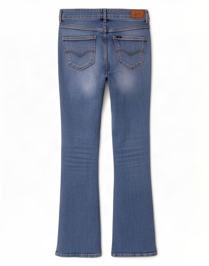 Lee Womens Breese Bootcut Jeans W28 L31 Blue