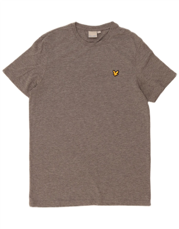 Lyle & Scott Mens T-Shirt Top Medium Grey Flecked Polyester