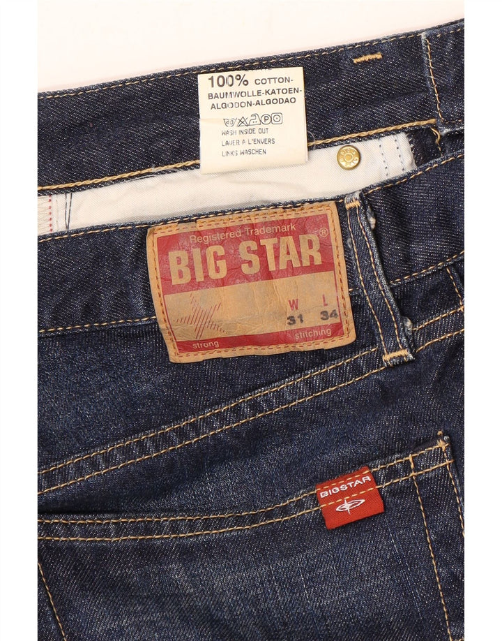 Big Star Mens Straight Jeans  W31 L31 Blue Cotton