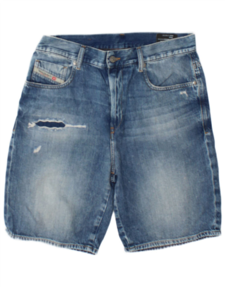 Diesel Mens Distressed Denim Shorts W30 Medium  Blue Cotton
