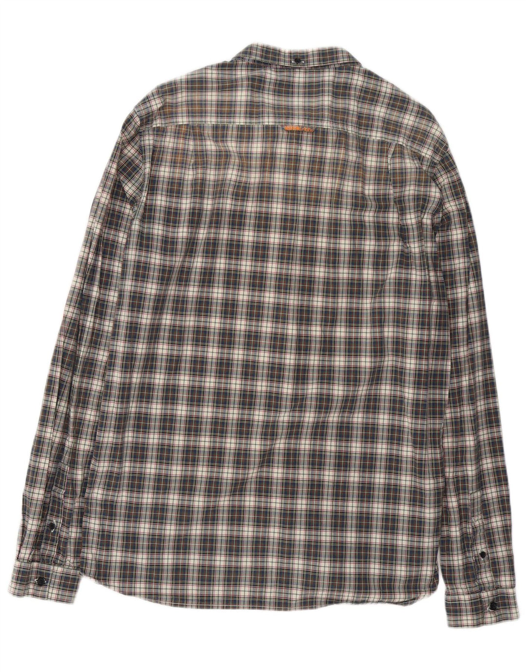 Superdry Mens Shirt 2XL Navy Blue Check Cotton