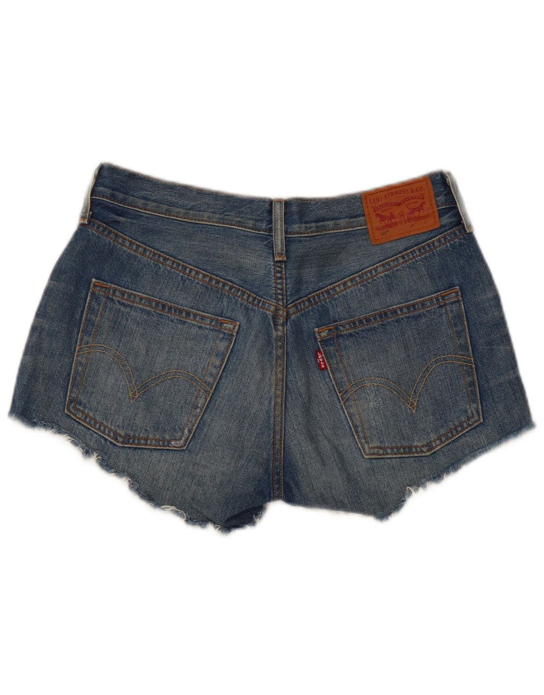 Levi's Womens 501 Distressed Denim Shorts W26 Small  Blue Cotton