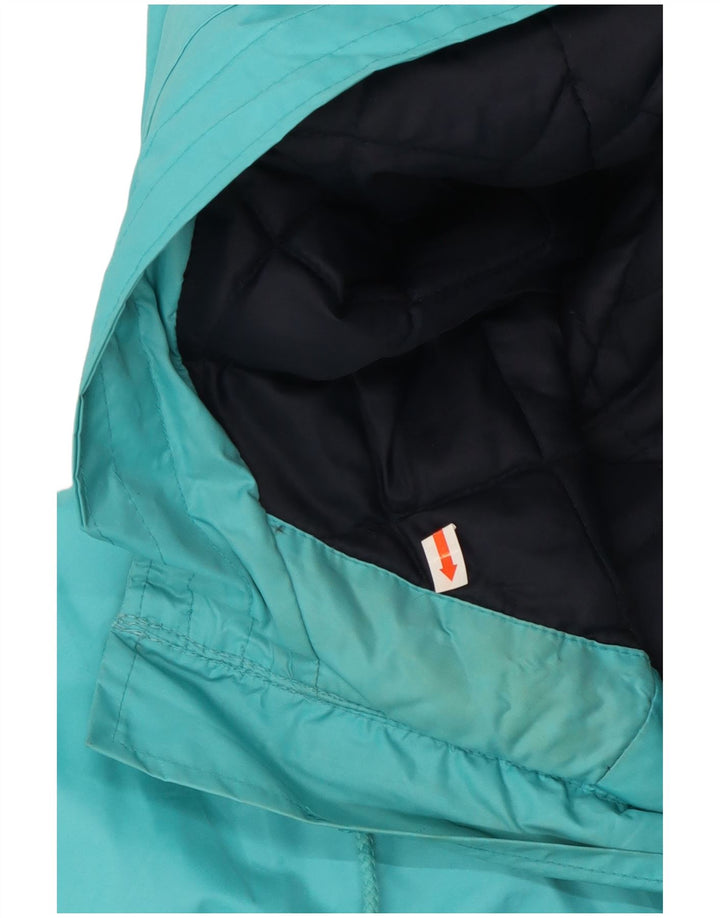 J Jeantex Mens Hooded Parka Jacket IT 52 XL Blue Polyamide