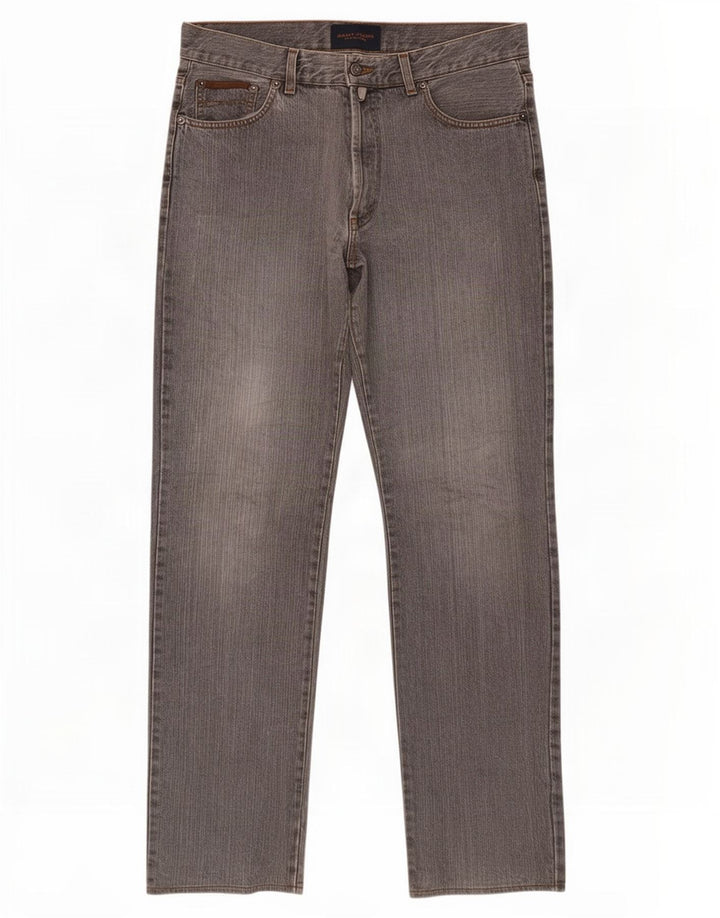 Gant Mens Straight Jeans W32 L36 Grey Cotton