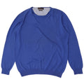 Zara Mens V-Neck Jumper Sweater XL Blue Cotton