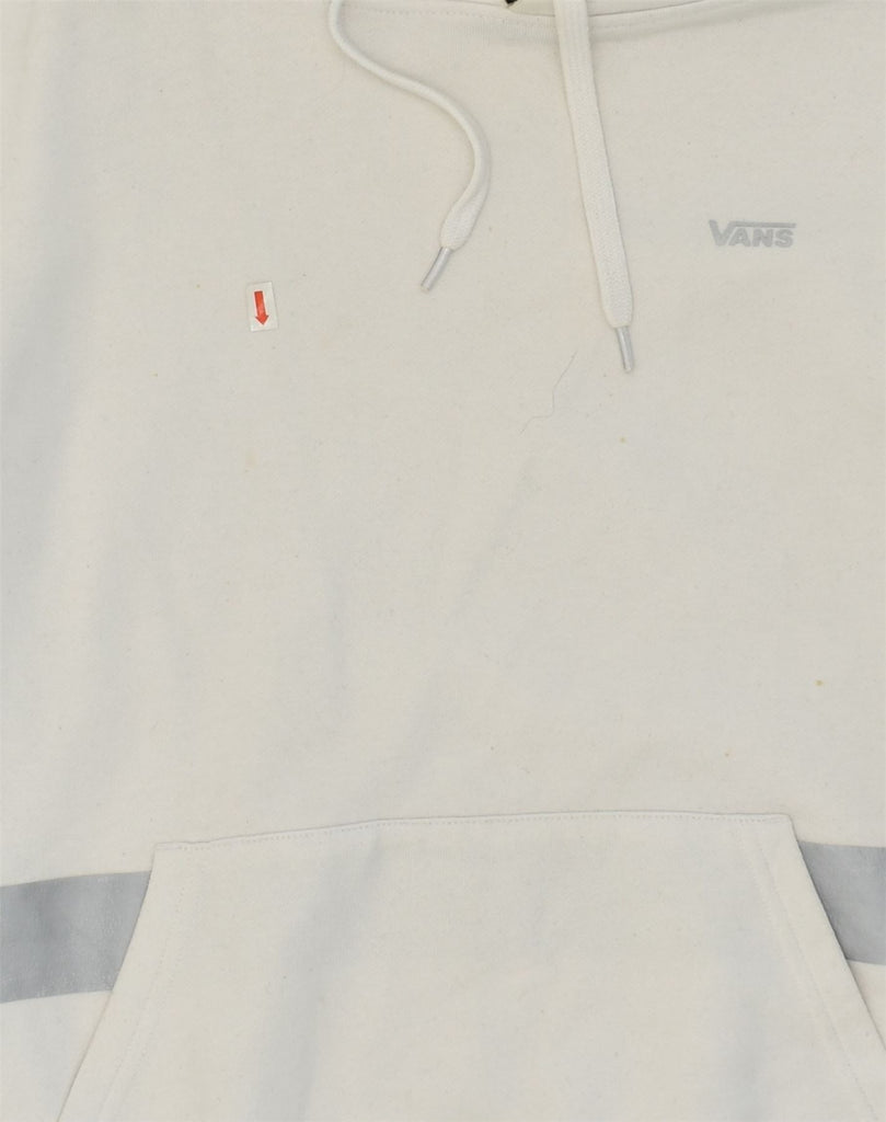 VANS Mens Hoodie Jumper Medium White Cotton | Vintage Vans | Thrift | Second-Hand Vans | Used Clothing | Messina Hembry 